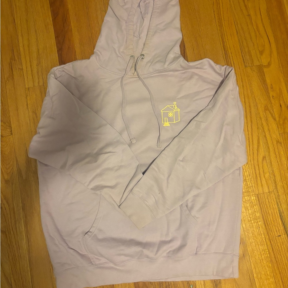 Lavender Hoodie with Yellow Graphic